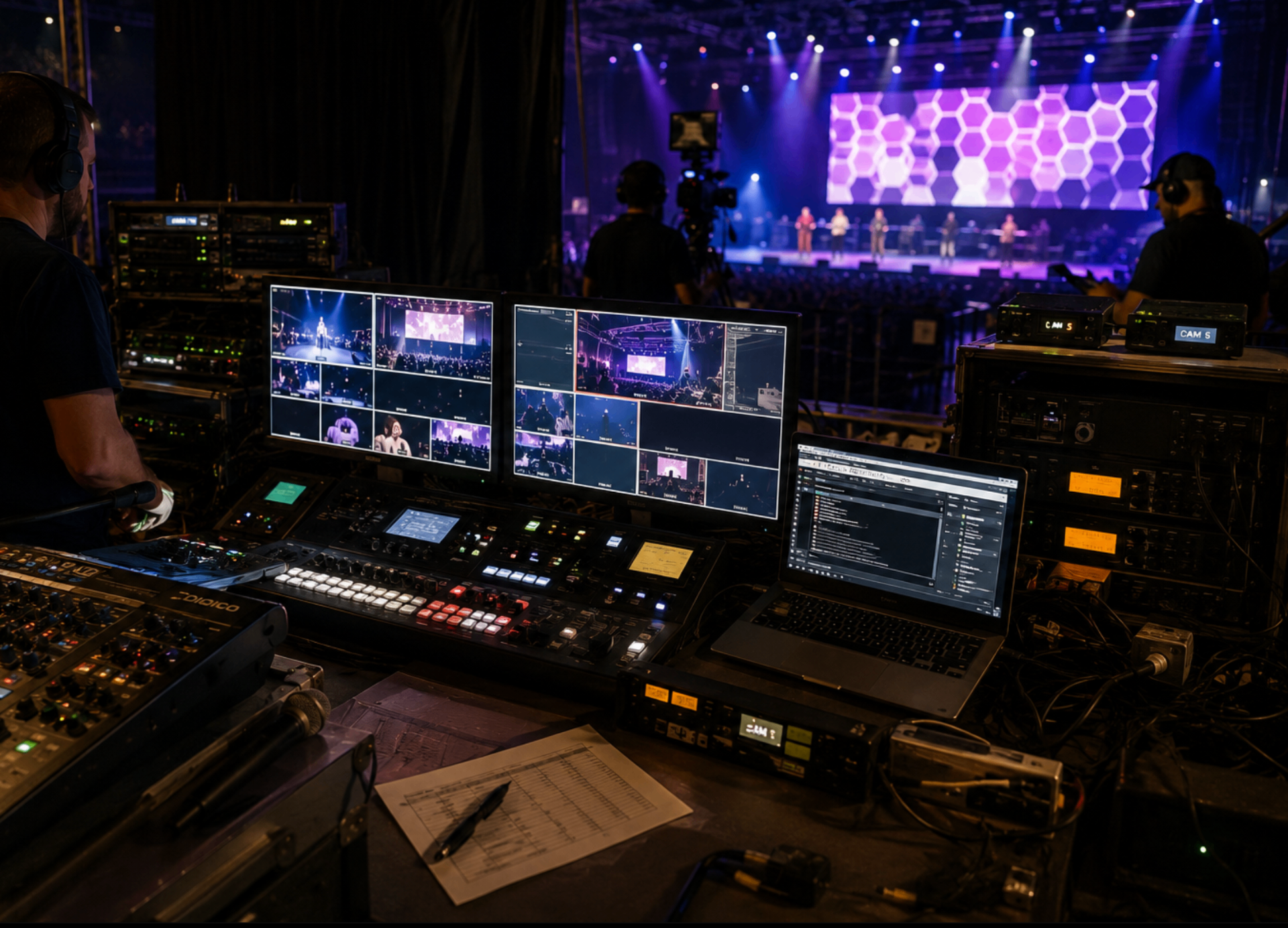 AV control room and live production desk